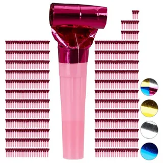 relaxdays Spielzeug-Musikinstrument Partytröten 500er Pack pink rosa