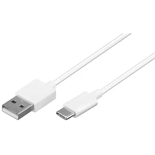 USB-C Typ-C USB 3.1 SuperSpeed Datenkabel Ladegerät Ladekabel Lade Kabel (1 Meter) in Weiss kompatibel mit Samsung Galaxy M35 5G