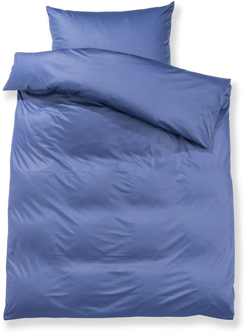 Doris Meyer Uni Interlock Jersey Bettwäsche 155x200 cm + 80x80 cm | dunkelblau - blau