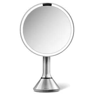 simplehuman Sensor-Spiegel mit Touch-Control-Helligkeit und doppelter Lichtfunktion, gebürstet