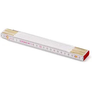 Metrie Günstige Zollstöcke 2m, Weiß, mit Stahlgelenken – 500 Stück