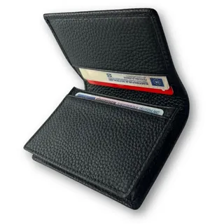 Fomax Echtleder Kartenetui für 20 EC Karten und Geldscheine, Damen und Herren Visitenkarten Etui, kompaktes Design, 100% Leder Geldbörse