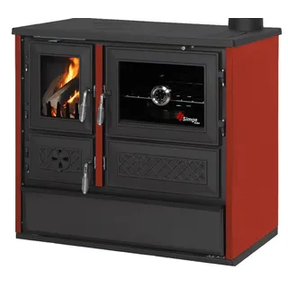 simgesoba EEK A Küchenofen Holzherd 802 - BELLA bordeaux - 9,12 kW