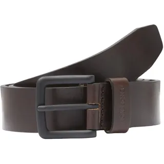 JACK & JONES Legerer Echtleder Gürtel Klassischer Leather Belt mit Löcher JACROMA