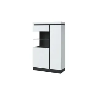 Möbel Kraft Vitrine ¦ weiß ¦ Maße (cm): B: 104 H: 164 T: 40.0