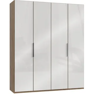 Level 200 x 236 x 58 cm Plankeneiche Nachbildung/Weißglas
