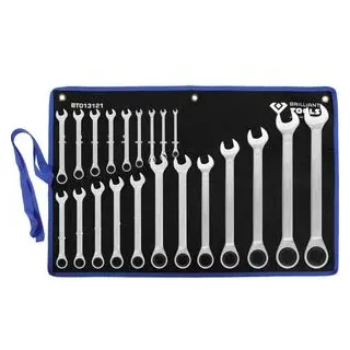 BRILLIANT TOOLS Ratschenringschlüssel-Satz, 21-tlg, 6 - 32 mm