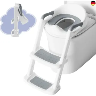DEANIC Toilettensitz Kinder mit Treppe, Töpfchen mit Leiter &PU Gepolstert,
