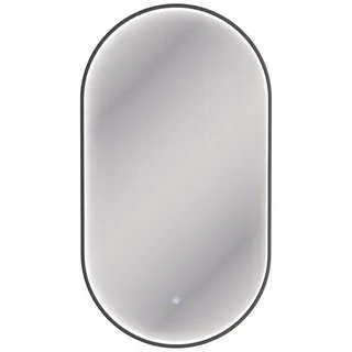 Planetmöbel GLORA mit Beleuchtung 50 x 90 cm, moderner Wandspiegel oval