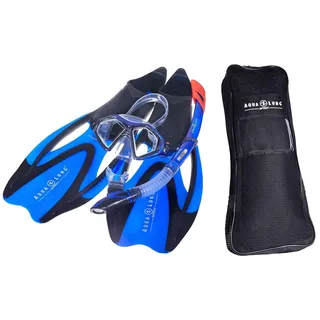 Aqualung Proflex X - Schnorchelset incl. Tasche (transparent Blue, 44-46)