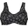 Komfort-BH, bügellos, floral, für Damen, 408 Anthrazit) 75E