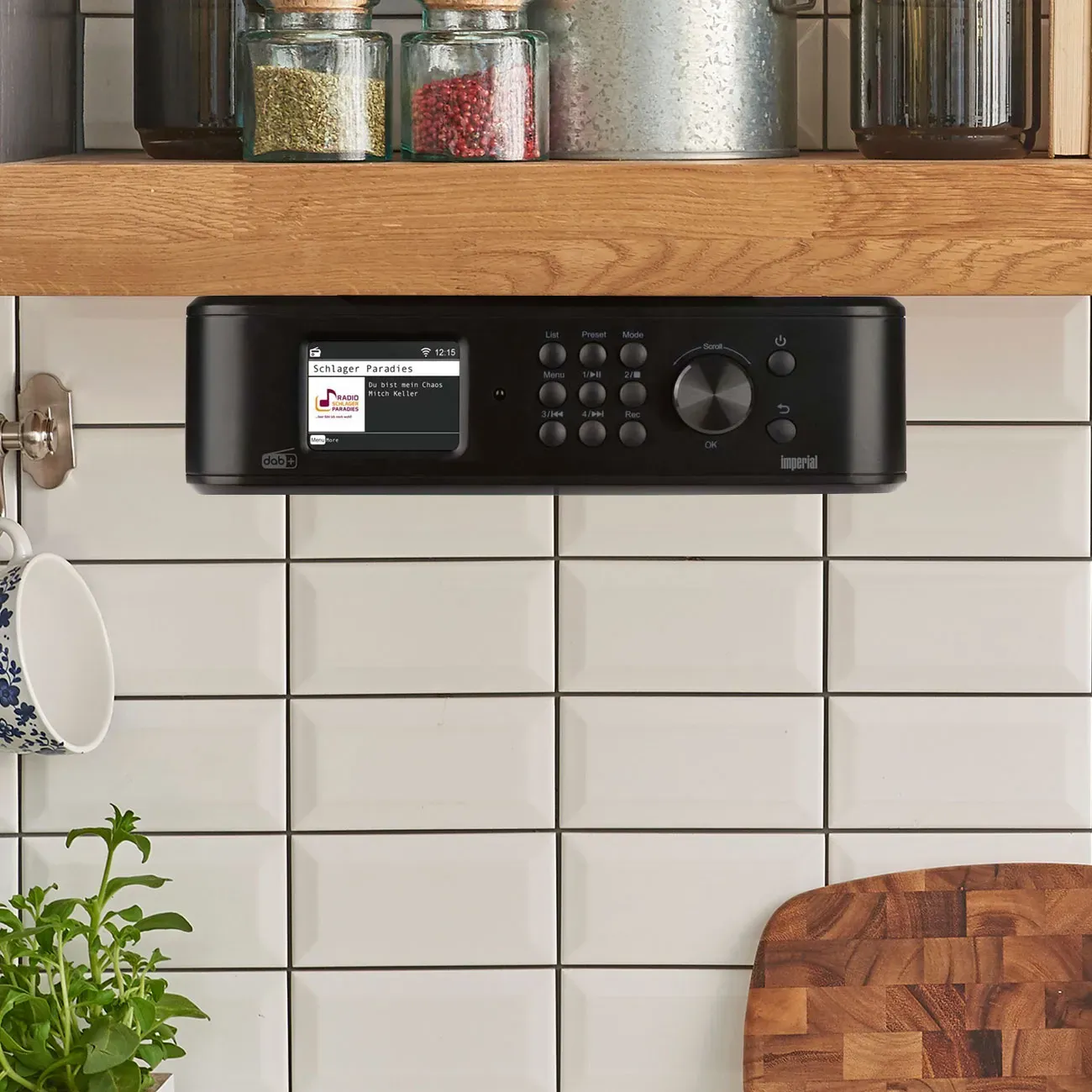 Modernes Unterbau-Küchenradio DAB+/FM mit EWF & Bluetooth 5.1 – Digitalradio mit TFT-Farbdisplay & Internetradio, inkl. Montagematerial