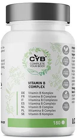 Vitamin B Komplex hochdosiert - 180 Tabletten - alle 8 B-Vitamine laborgeprüft mit Zertifikat - vegan