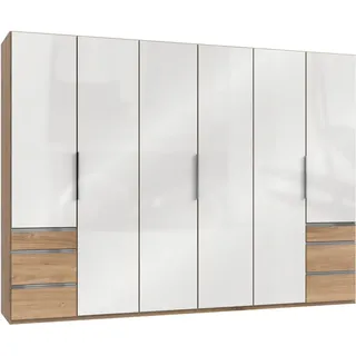 Level 300 x 216 x 58 cm Plankeneiche Nachbildung/weiß