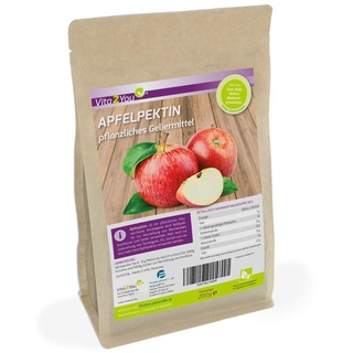 Vita2You Apfelpektin 200g - pflanzliches Geliermittel - Glutenfrei - veganes Pulver - pflanzliche Gelatine - Premium Qualität