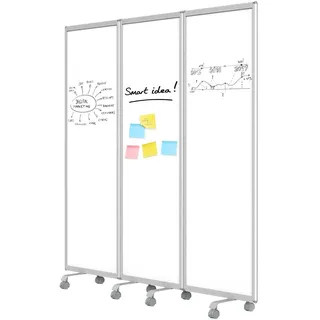 Master of Boards Mobile Trennwand 180 x 180 cm Weiß