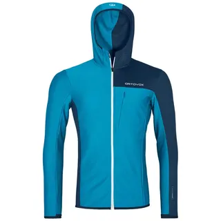 Ortovox Herren Fleece Light Grid Hoodie Jacke (Größe S, blau)