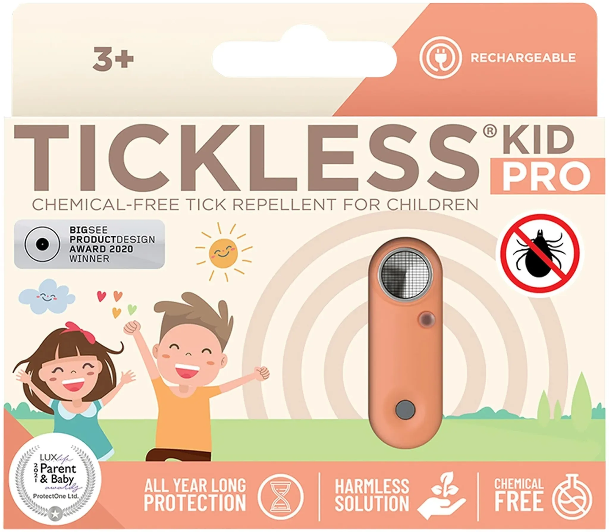 TICKLESS Ultraschall Zeckenschutz Kid PRO, orange