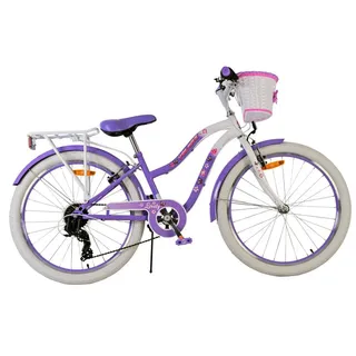 Volare Lovely 24" RH 33.5 cm lila 7-Gang Handbremsen