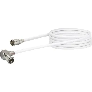 Schwaiger MMC15 052 Koaxialkabel 1,5 m Mini D F weiß - Koaxialkabel (1,5 m, Mini D, F, männlich, rechts)