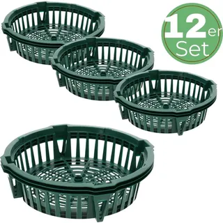 GarPet 12x Pflanzkörbe für Blumenzwiebeln Pflanzkorb Blumenzwiebeln Pflanzkörbe für Tulpen Zwiebelpflanzschale Herbstpflanzung Blumenzwiebelschale 30 cm