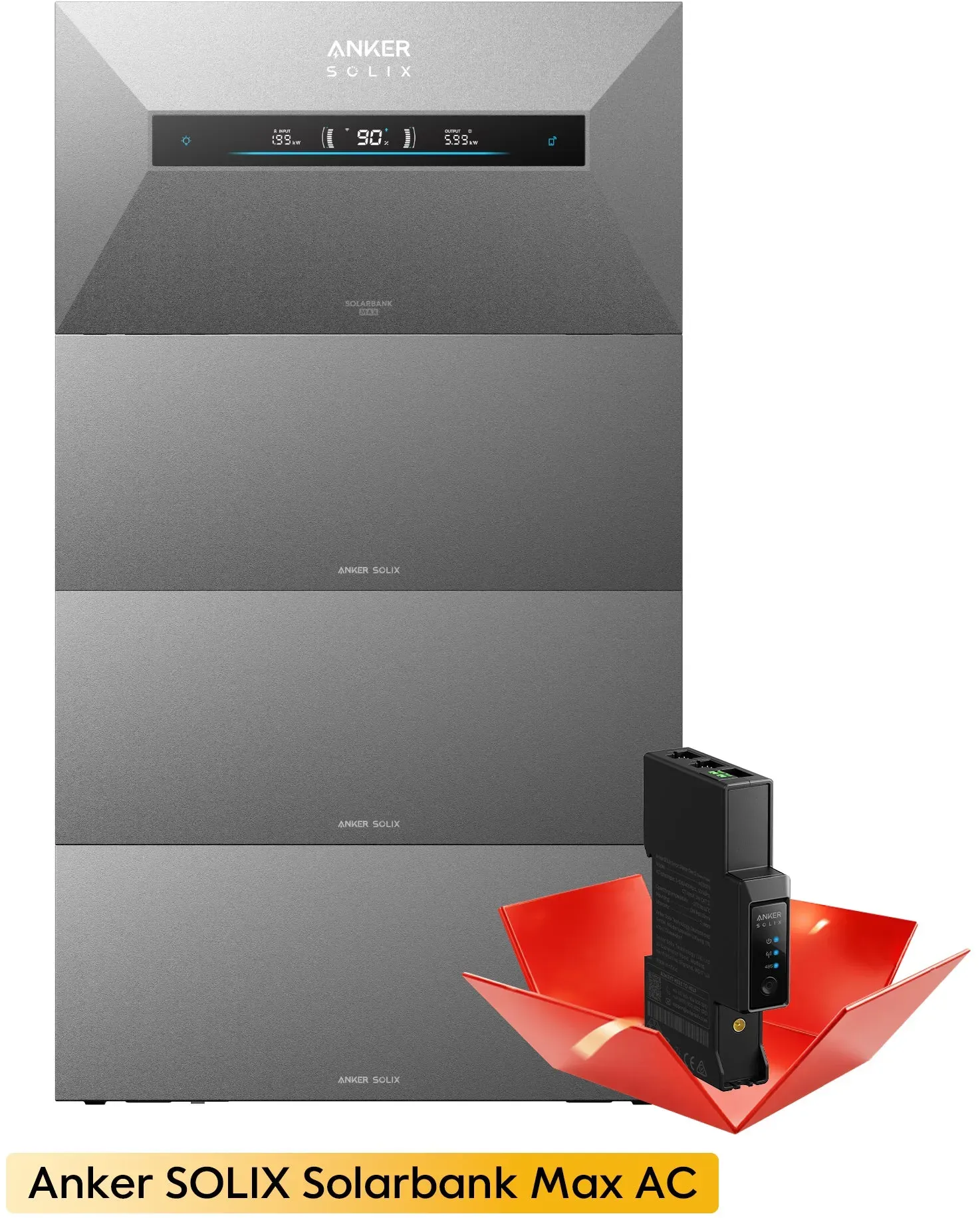 Vorverkaufs-Special |Anker SOLIX Solarbank Max AC Speicher, AC-Coupled, 7-42kWh, by Powerness - 28kWh / Pre-Sale Special: Gratis Smart Meter Gen 2 / Standardversand