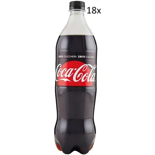 18x Cola-Cola Zero ohne zucker Italian alkoholfreies Getränk PET 1Lt Softdrink