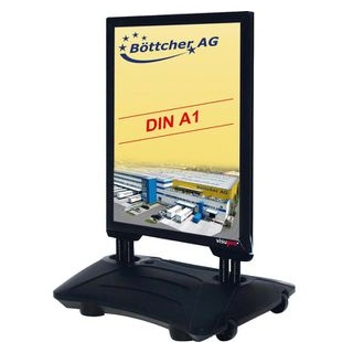 update displays Kundenstopper WindPro schwarz DIN A1 2 Fächer