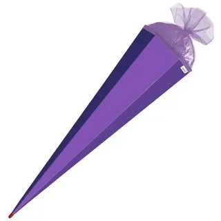 ROTH Bastelschultüte 85 cm farbig mit Verschluss lila