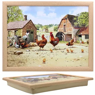 Lesser & Pavey Macneil Studios Knietablett mit gepolstertem Kissen, geeignet für Getränke, Lebensmittel, Frühstück und Laptop, schönes Design für Zuhause und Büro