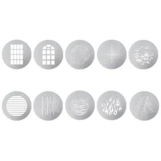 Aputure 10 Gobo Kit für Spotlight Mount Sets, Blendenschirme B-Größe