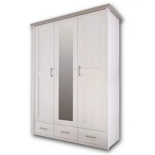 Begabino Kleiderschrank Luca 148 x 201 cm Dekor Weiß