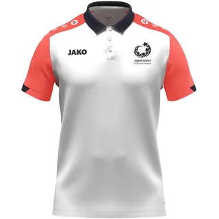 JAKO "Jugend trainiert" Polo Dynamic (weiß/coral/marine / Größe 152 / Kinder)