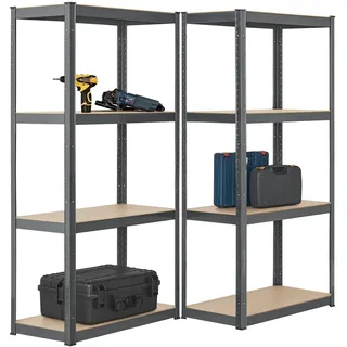 2er Set 160 x 80 x 40 cm Grau