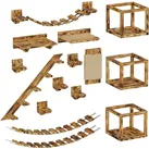 Katzen Kletterwand Set XXL Hängebrüke Katzenbett Katzenregal 11236