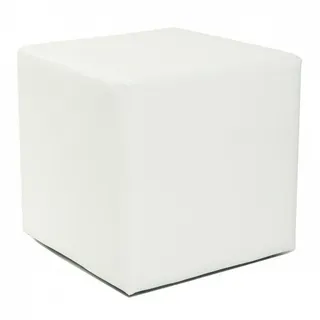 Küchen-Preisbombe Kubus I Sitzwürfel Hocker Kunstleder Sitzhocker 45x45x45 cm weiß modern