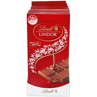 Lindt Lindor Milch Tafel 100 g, 12er Pack