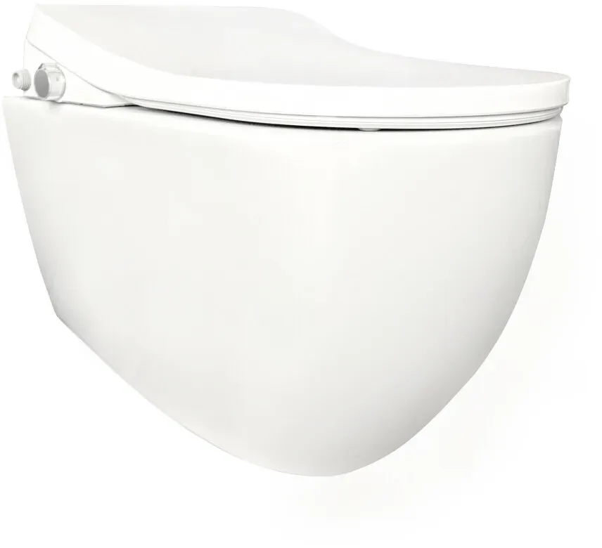 BB INFINITY AXENT Wand WC spülrandlos mit Bidet WC-Sitz, weiß