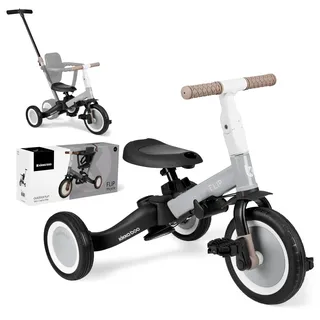 KIKKABOO Flip 5 in 1 Stahlrahmen rutschfeste Griffe einstellbar umbaubar, Grau