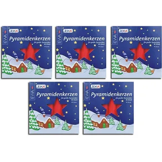 Ewa-Jeka Pyramidenkerzen 17x100 mm (90 Stück, Rot)