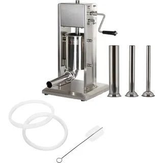 MuCoLa Wurstfüllmaschine Wurstmaschine Presse SilberWurstfüller Wurstspritze Füllmaschine Küche Gastro Maschine - 3L - Silber