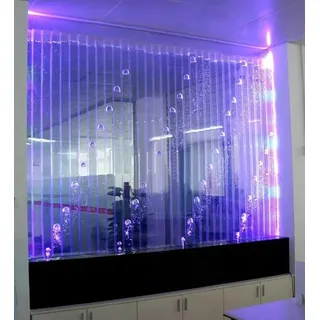 JVmoebel Zimmerbrunnen Trennwand Wasser Wände LED Wasserwand Beleuchtete Wand Säulen, Made in Europa weiß
