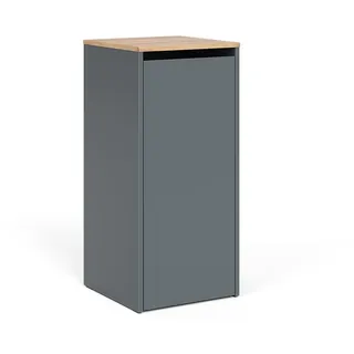 Vicco Badschrank Viktor, Anthrazit/Goldkraft Eiche, 40.2 x 88.2 cm mit Wäschkorb