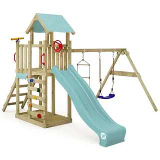 Wickey Spielturm MultiFlyer Light mit Rutsche Pastellblau