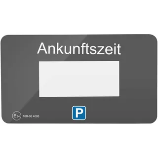 Parkwächter V1 Klebepads mit Parkscheiben-Folie für die elektronische Parkscheibe, 2 Stück, deutsch, grau