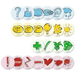 Legamaster Moderationskarten emoticon farbsortiert Ø 9,5 cm, 100 St.