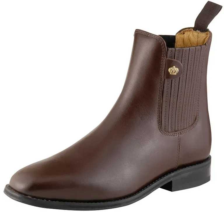 Königs Stiefelette Salzburg braun Nappa Leder Zugstiefelette weich gepolstert , Königs Größe Stiefeletten: 2.5