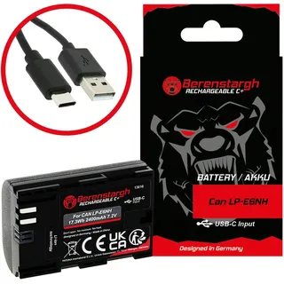 Berenstargh Akku Canon LP-E6NH 2400mAh USB-C Input