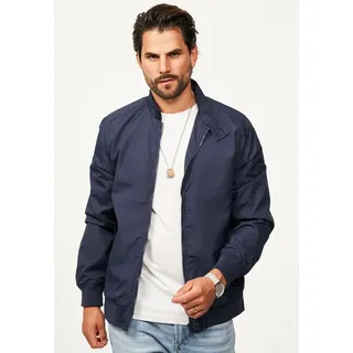 SOULSTAR Blouson mit hochschließbaren Kragen leichte Harington-Sommerjacke Herren Blousonjacke leichte Bomberjacke Übergangsjacke blau XXL