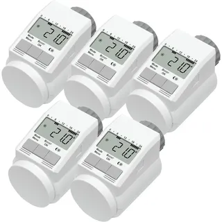 eqiva Model L Heizkörperthermostat 5er-Set mit Boost-Funktion